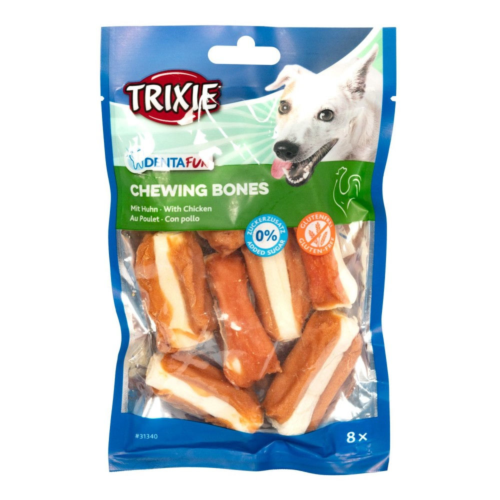 Ласощі Trixie Denta Fun для собак Кісточка для чищення зубів з куркою 5см/120г