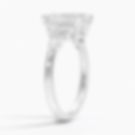 2.5 CT GRA Certified Emerald Cut Moissanite Engagement Ring – Floral Accent Solitaire