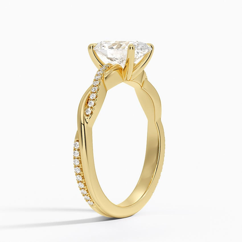 GRA Certified 1.5 CT Moissanite Oval Brilliant Solitaire Engagement Ring