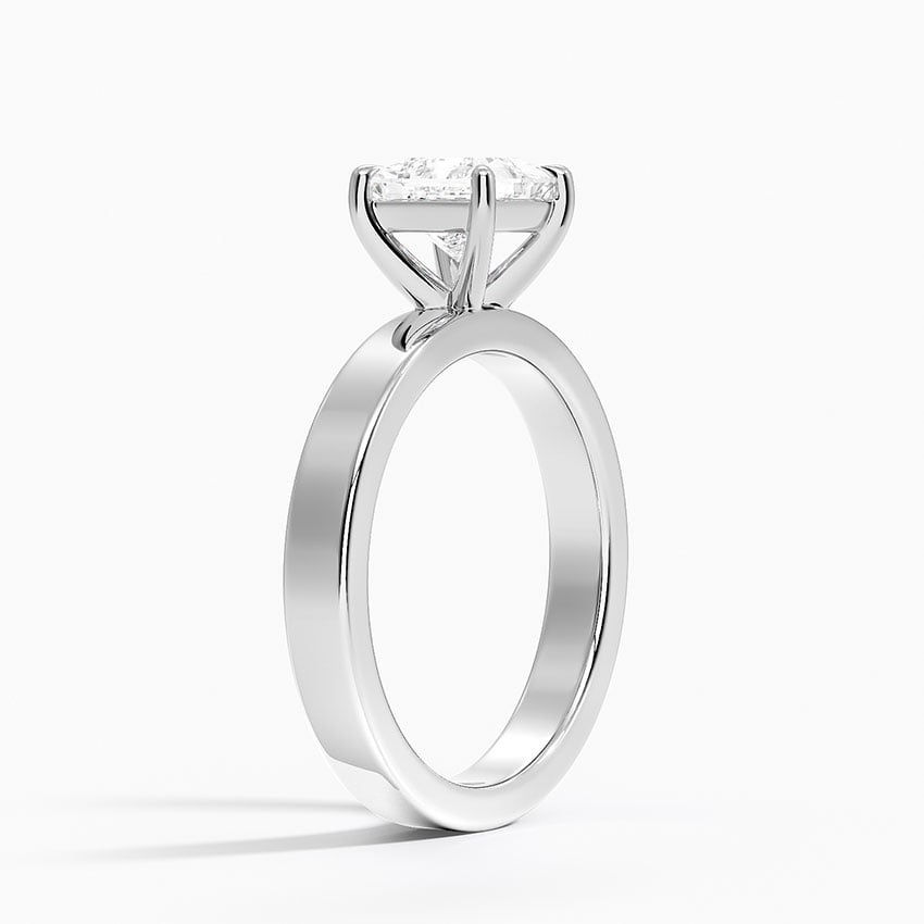 1 CT GRA Certified Princess Cut Moissanite Solitaire Engagement Ring