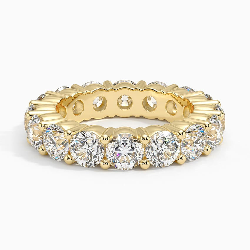 moissanite 4mm eternity wedding band ring