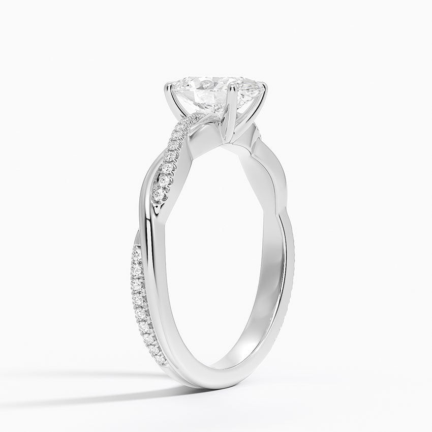 GRA Certified 1 CT Moissanite Oval Brilliant Solitaire Engagement Ring