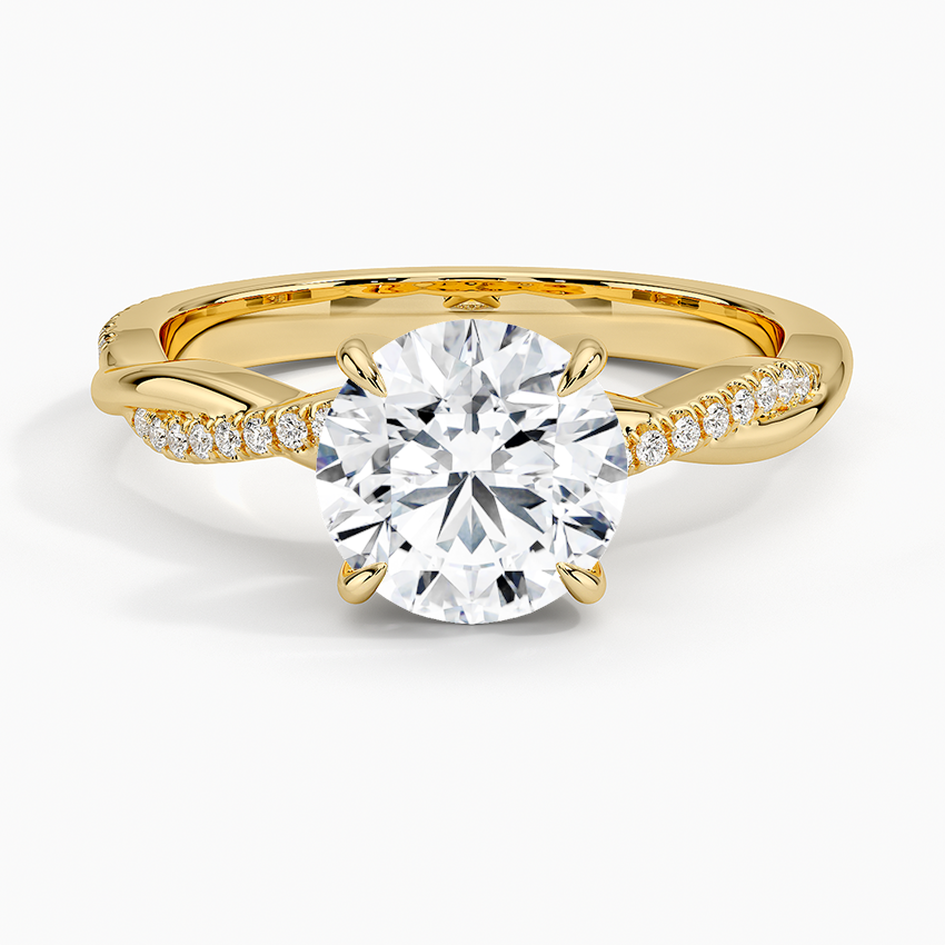 GRA Certified 1.5 CT Moissanite Round Brilliant Solitaire Engagement Ring