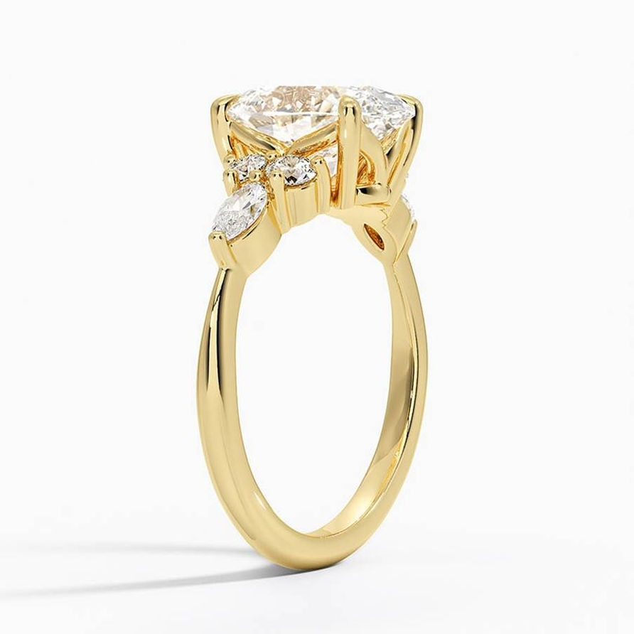 2 CT Oval Brilliant Cut GRA Certified Moissanite Engagement Ring