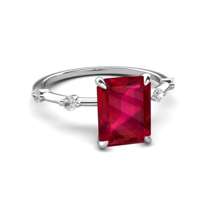 lab-grown ruby ring