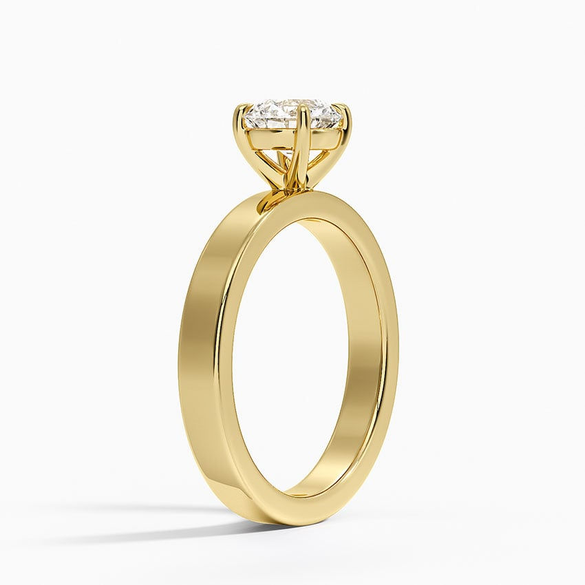 1 CT GRA Certified Round Moissanite Solitaire Engagement Ring