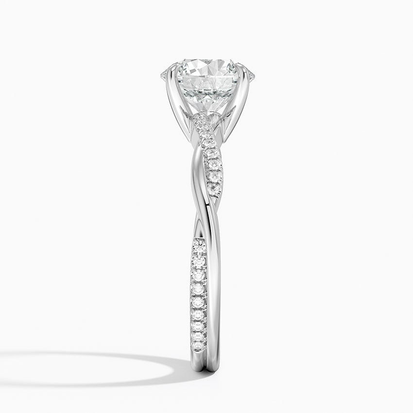GRA Certified 1.5 CT Moissanite Round Brilliant Solitaire Engagement Ring