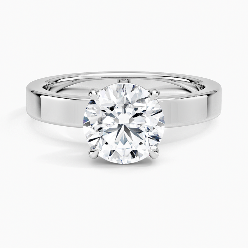 2 CT GRA Certified Round Moissanite Solitaire Engagement Ring