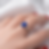 Emerald Cut Blue Sapphire Engagement Ring in 925 Sterling Silver