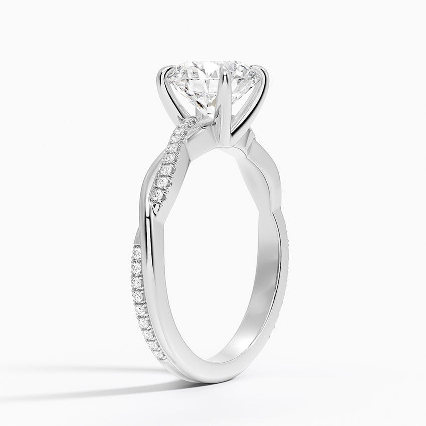 GRA Certified 1.5 CT Moissanite Round Brilliant Solitaire Engagement Ring
