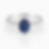 2 CT Bezel Set Oval Blue Sapphire Vintage Engagement Ring in 925 Sterling Silver
