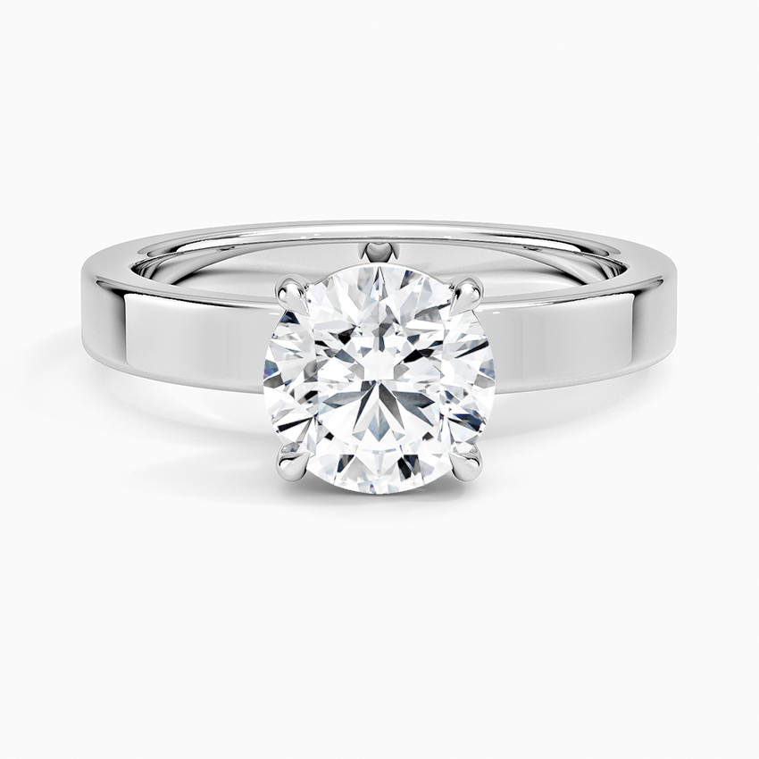 1.5 CT GRA Certified Round Moissanite Solitaire Engagement Ring