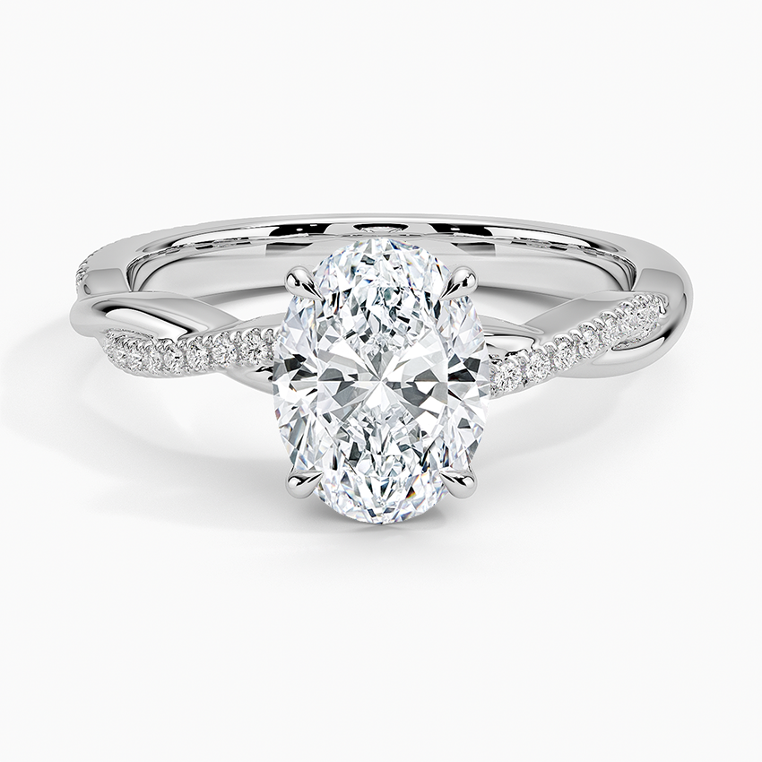 GRA Certified 1.5 CT Moissanite Oval Brilliant Solitaire Engagement Ring