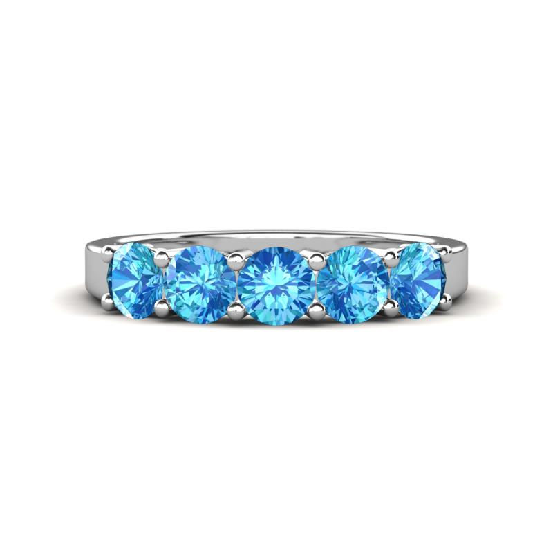 swiss blue topaz ring