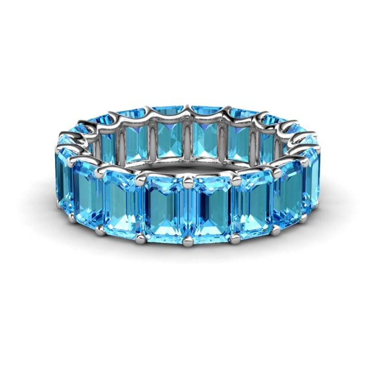 swiss blue topaz band