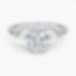 2Ct oval cut 3 stone moissanite engagement ring