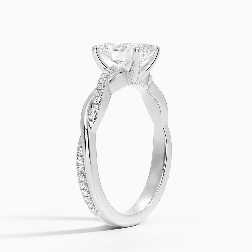 GRA Certified 1.5 CT Moissanite Oval Brilliant Solitaire Engagement Ring