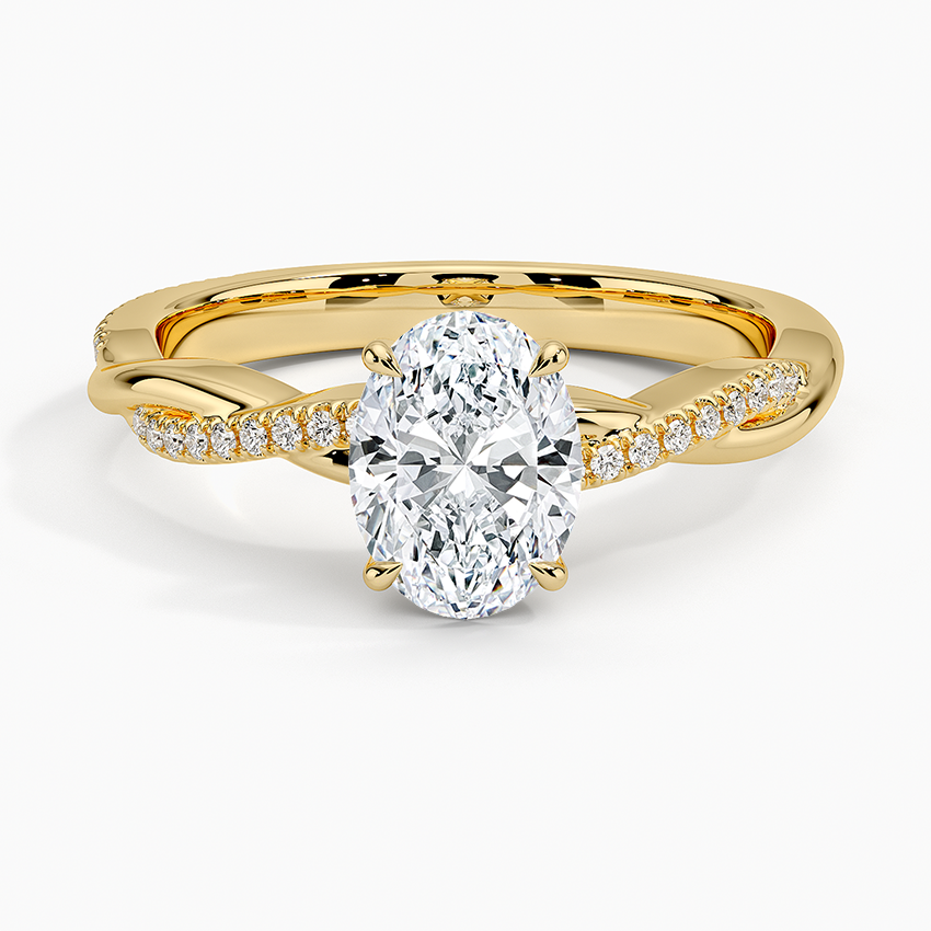 GRA Certified 1 CT Moissanite Oval Brilliant Solitaire Engagement Ring