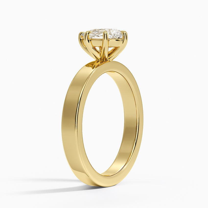 1 CT GRA Certified Pear Moissanite Solitaire Engagement Ring