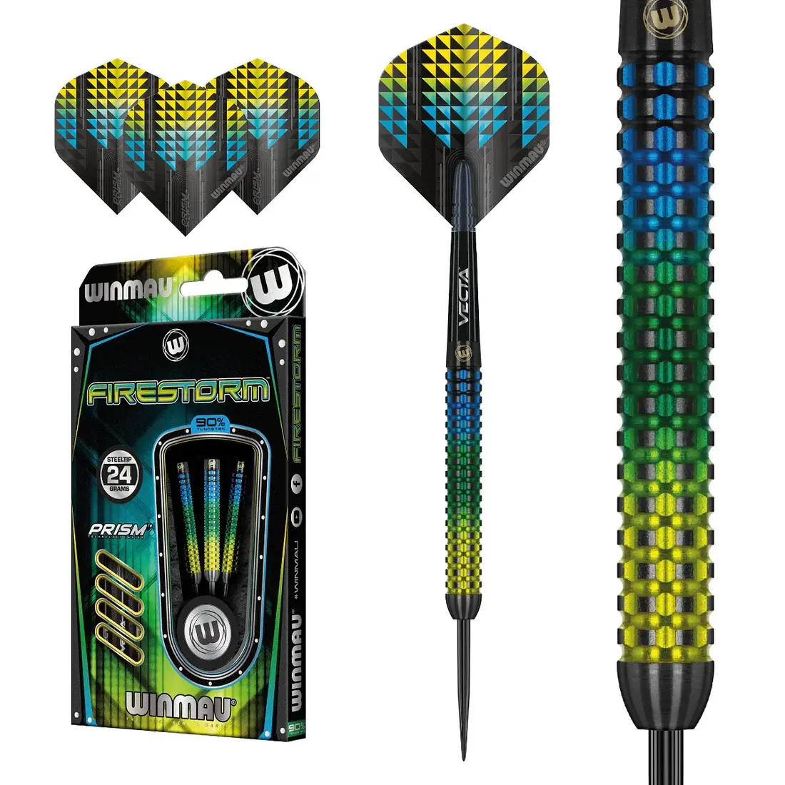 Winmau Firestorm 90% Tungsten Steel Tip Darts