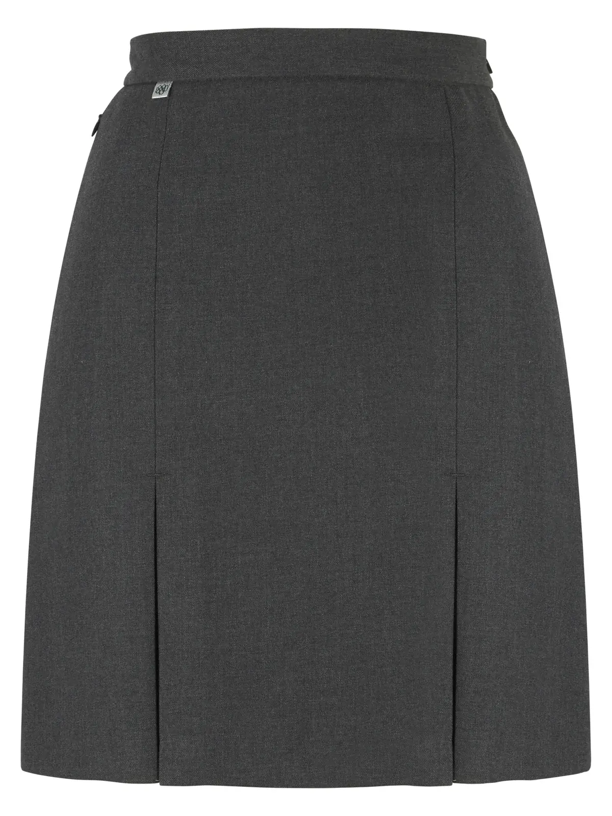 Grey Girls Skirt Inverted Pleats