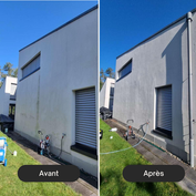 Avant/après nettoyage façade
