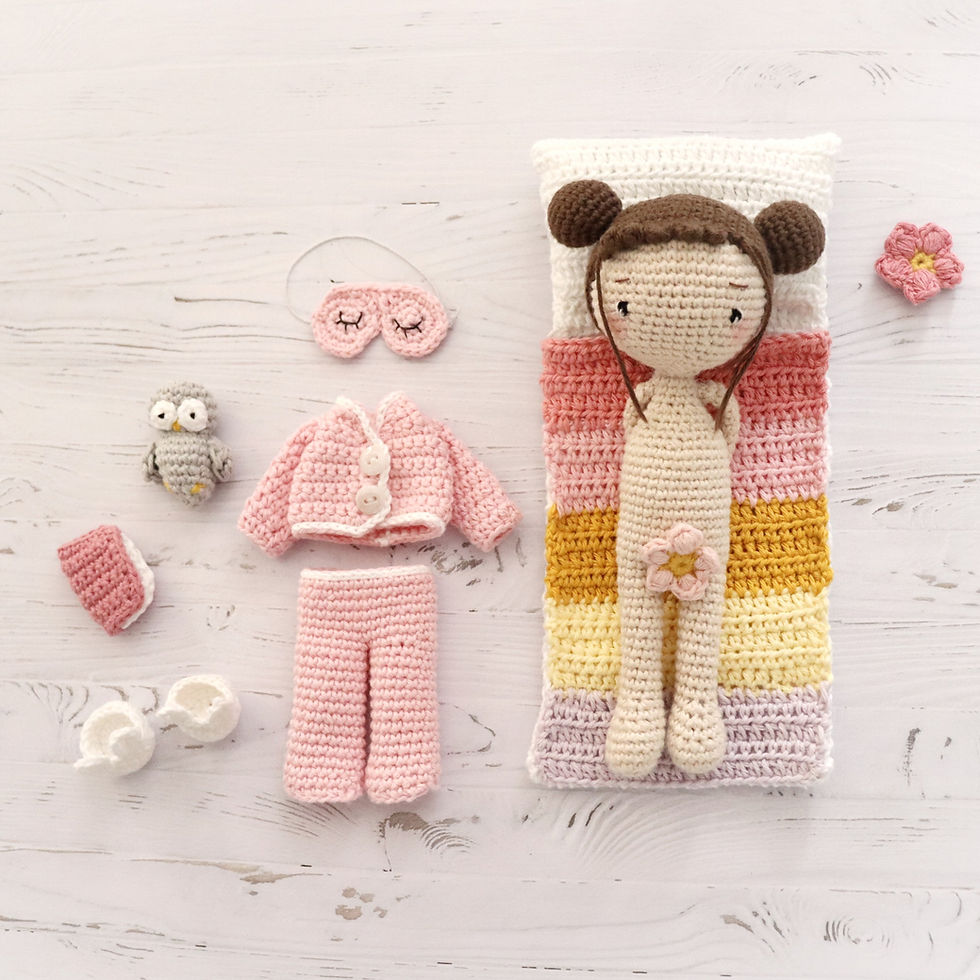 Miniature : Les accessoires de nuit pour la poupée Vanille