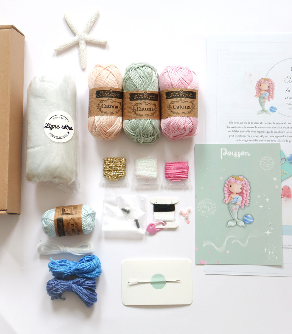 Miniature : Kit "Abysse le Poisson et son doudou Bulle"
