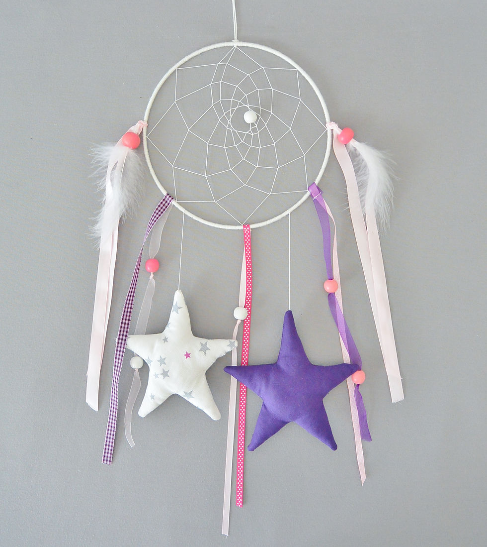 Attrape rêve rose/violet