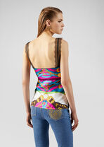 Thumbnail: BAROCCO RODEO PRINT SILK LINGERIE TOP