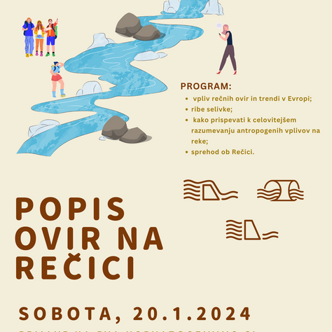TERENSKI POPIS REČNIH OVIR NA REČICI v Bledu