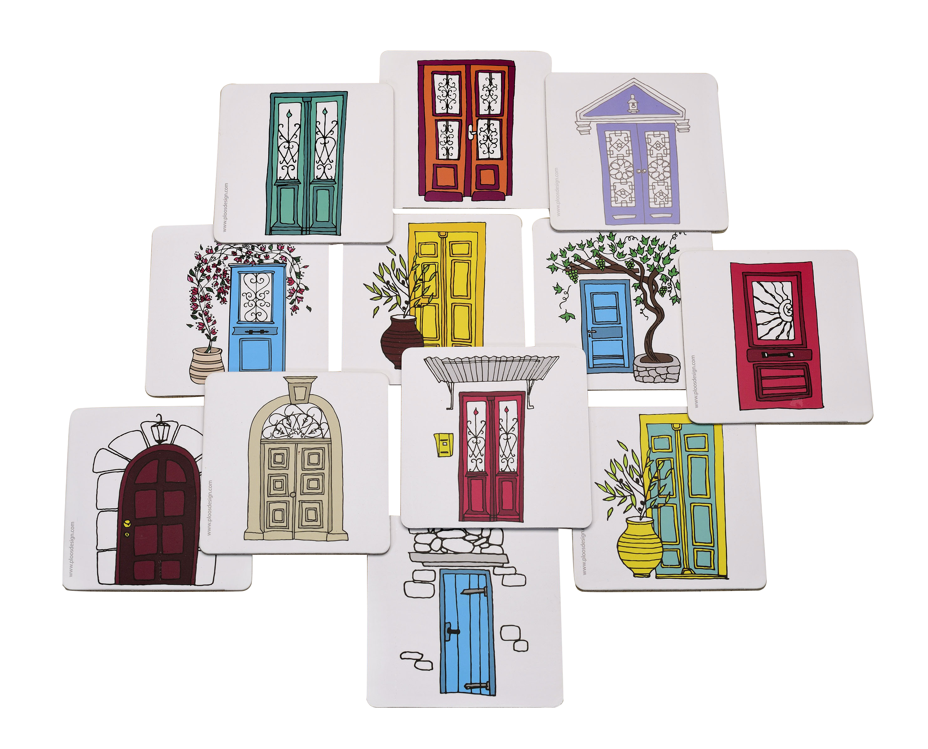 Doors of Greece - Set of 6