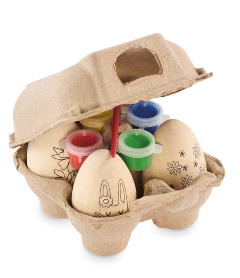 ξύλινα αυγά με νερομπογιές για ζωγραφική