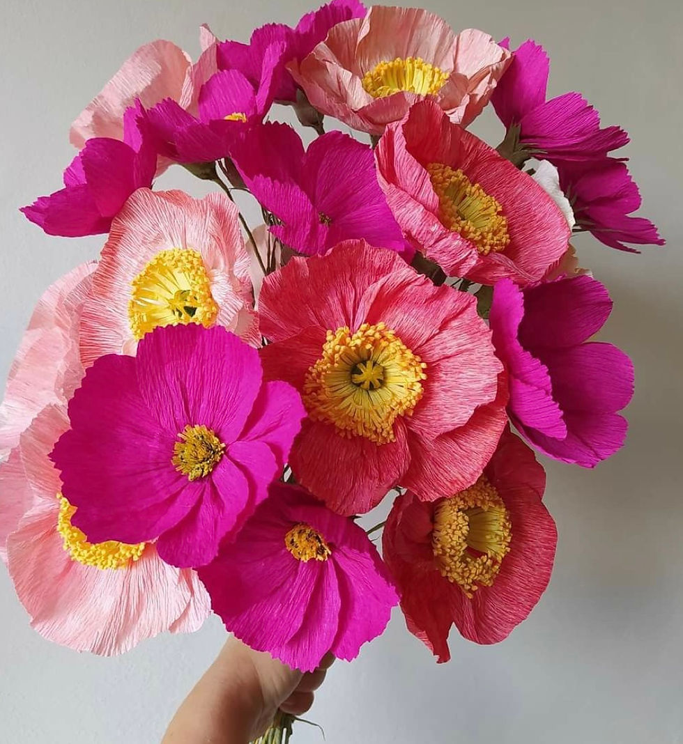 Fleurs en Papier Crépon