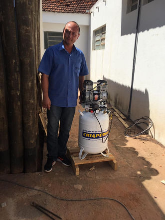 CATANDUVA-SP: Evolução Sistemas Eletrônicos doa compressor para Consultório Dentário do Hospital Mah