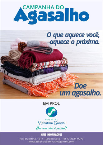 Hospital Mahatma Gandhi inicia Campanha do Agasalho