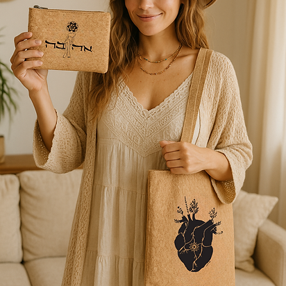 מארז תיק ונרתיק משעם טבעי ~