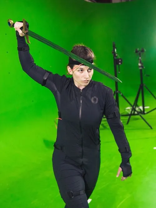 Motion Capture Suit being used in production