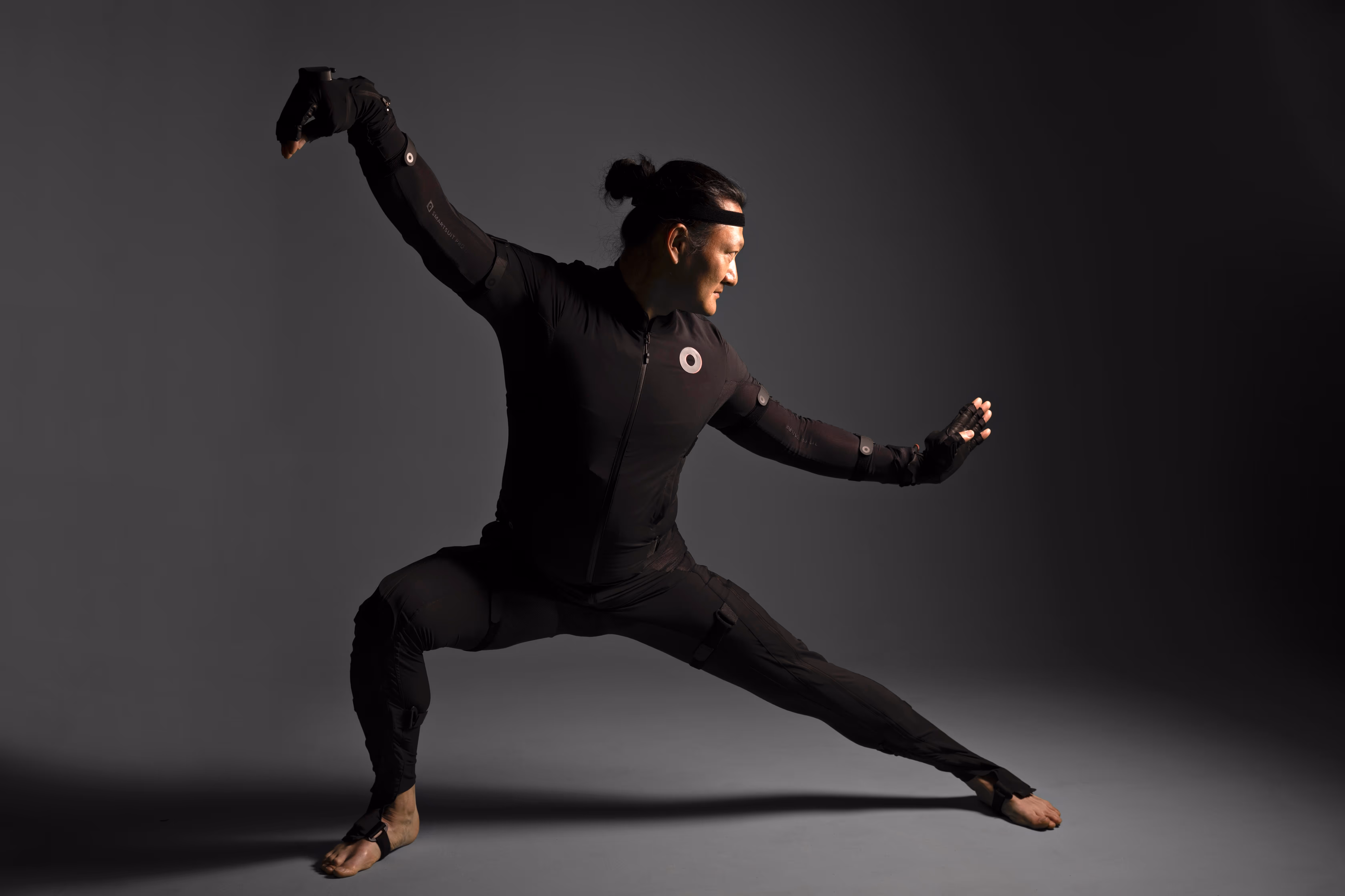 Motion Capture Suit being used in production