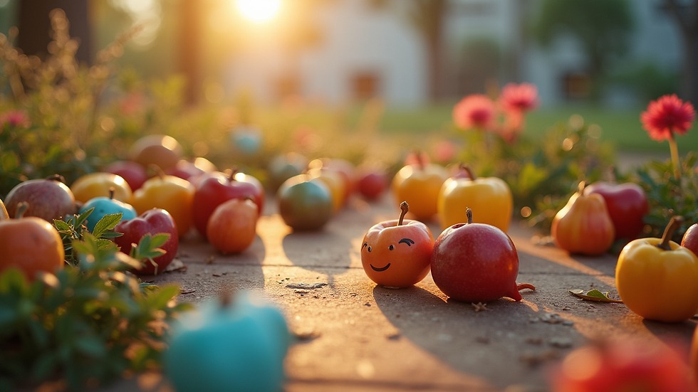 Close-up view of a colorful array of functional morning shots