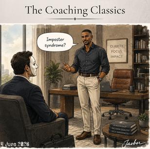 A coach speaks to his client about imposter syndrome and let him know that he is not alone - most people have it. 