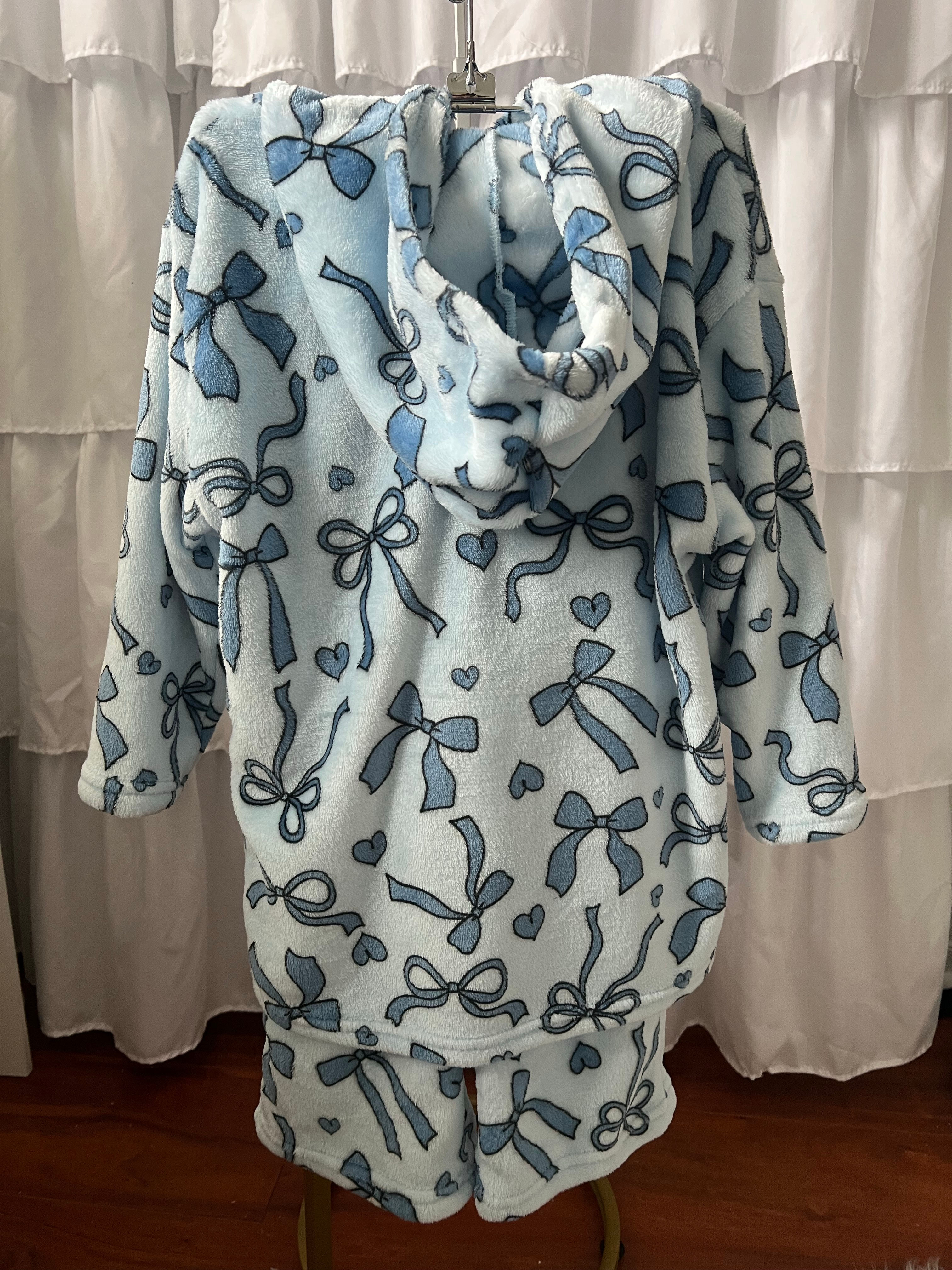 Kids Bows Printed Hoodie Set