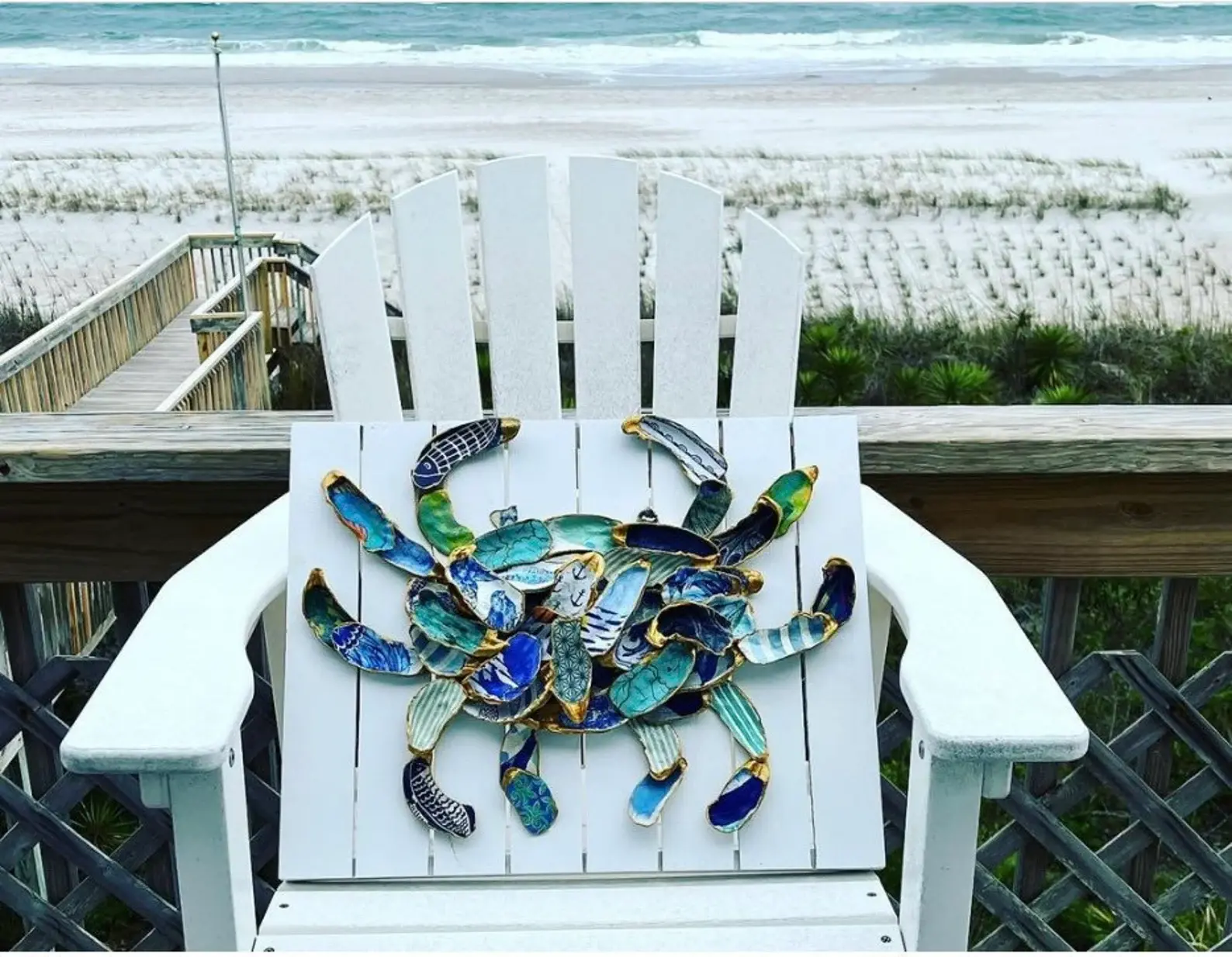 Oyster Shell Art: Coastal Charm Crab