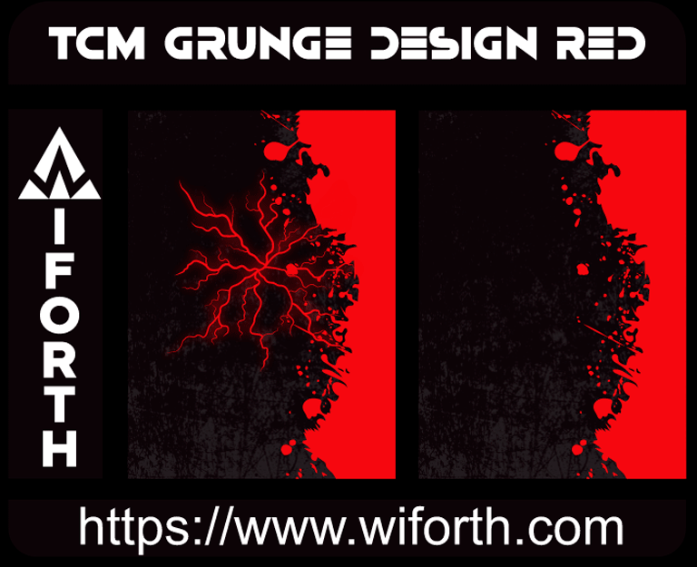 CM GRUNGE DESIGN RED