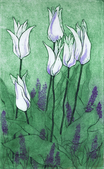 Diedre McCrory Tulips a Muscari.jpeg