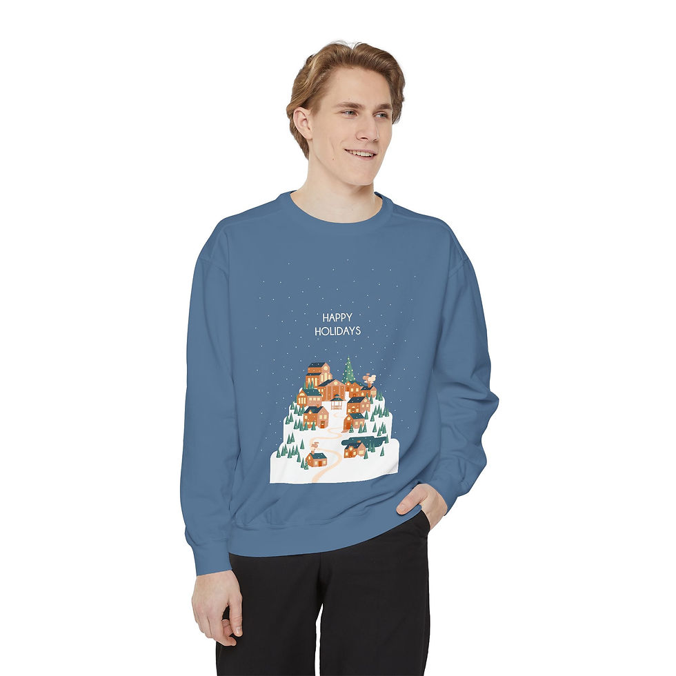 Thumbnail: Happy Holidays Village Unisex Sweatshirt