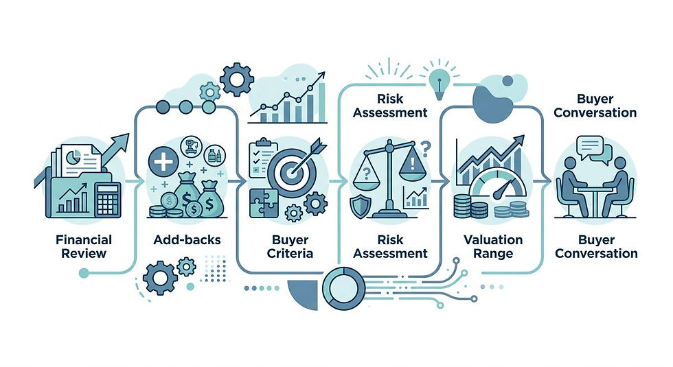 Optometry practice valuation process from financial review through buyer conversation