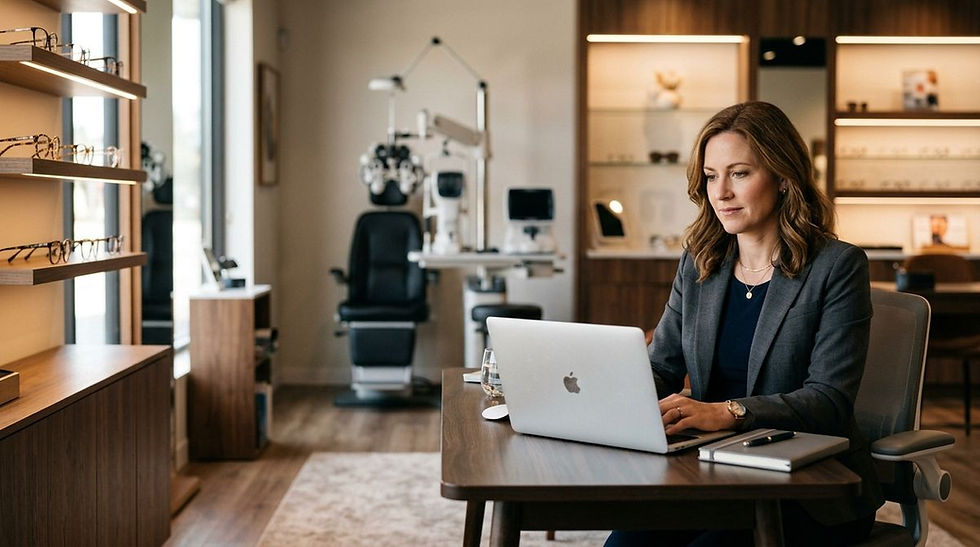 Optometry practice owner comparing broker and confidential buyer introduction options for a practice sale