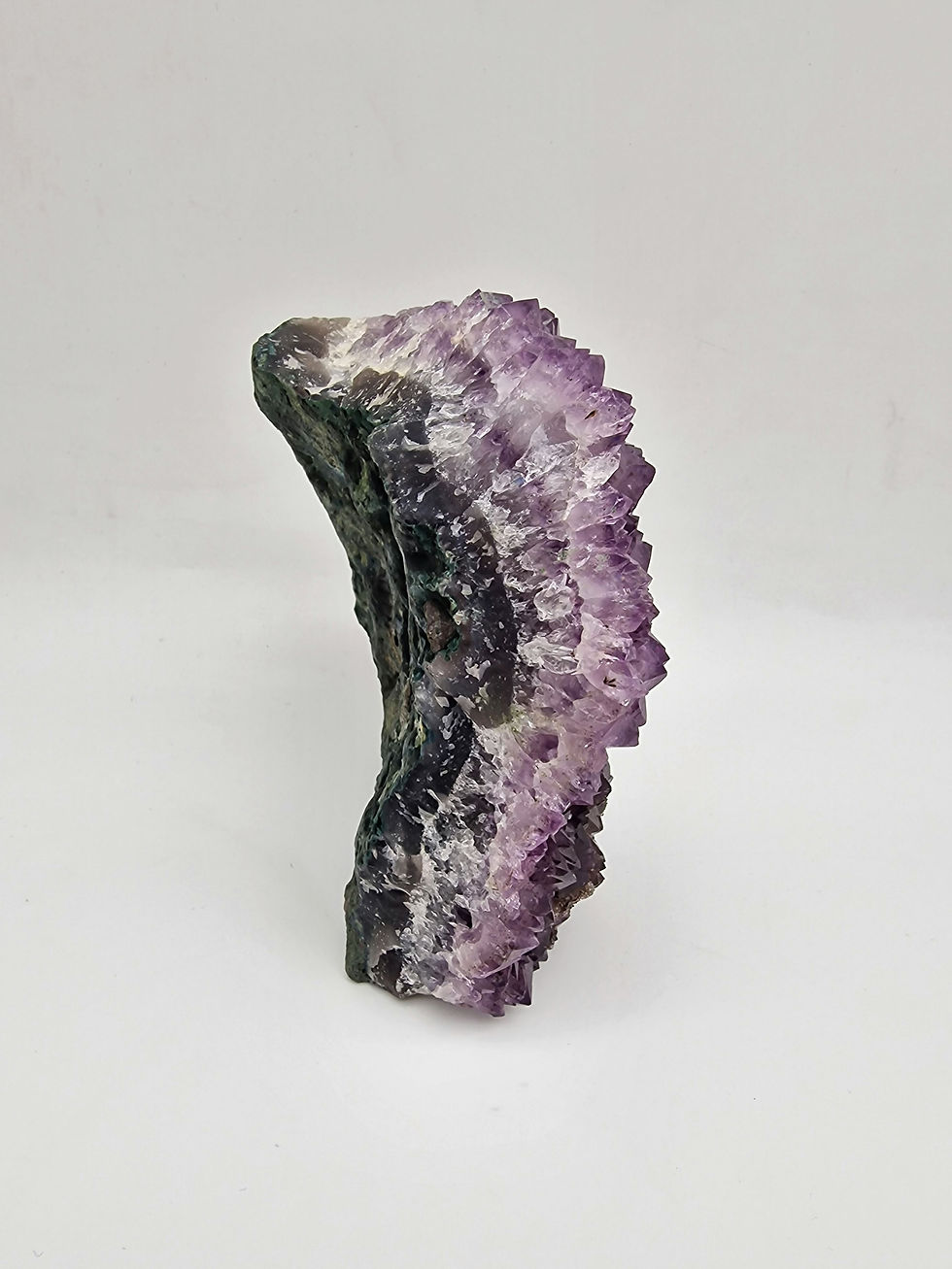 Thumbnail: Large Amethyst Druzy With Calcite And Pyrite