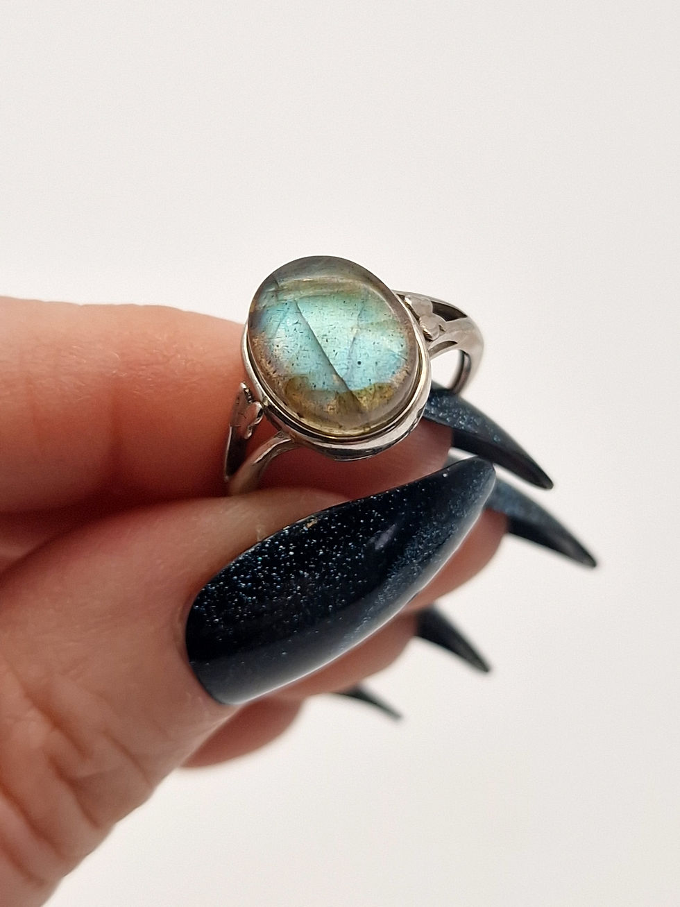Thumbnail: Labradorite Chunky Adjustable Ring || 2